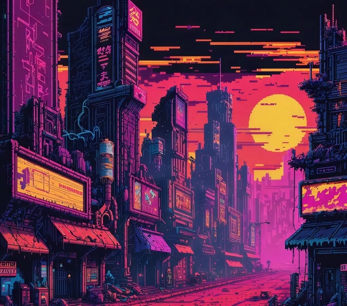   Pixel art. 
