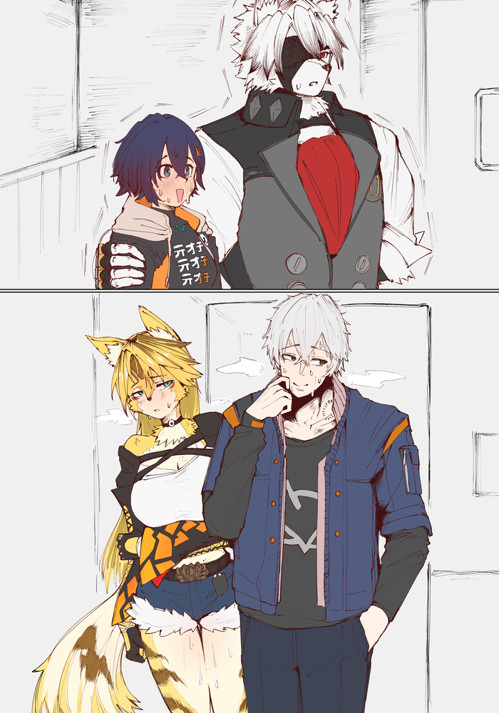     , , Zenless Zone Zero, Anime Art, Belle (zzz), Von Lycaon (zzz), Pulchra (zzz), Wise (zzz)