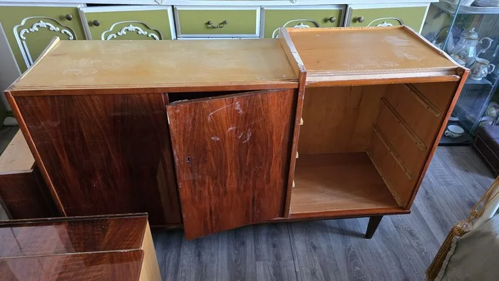 And again, restyling of the Romanian nightstand by women's hands - My, Vintage, Old school, Retro, Furniture, Restoration, Longpost