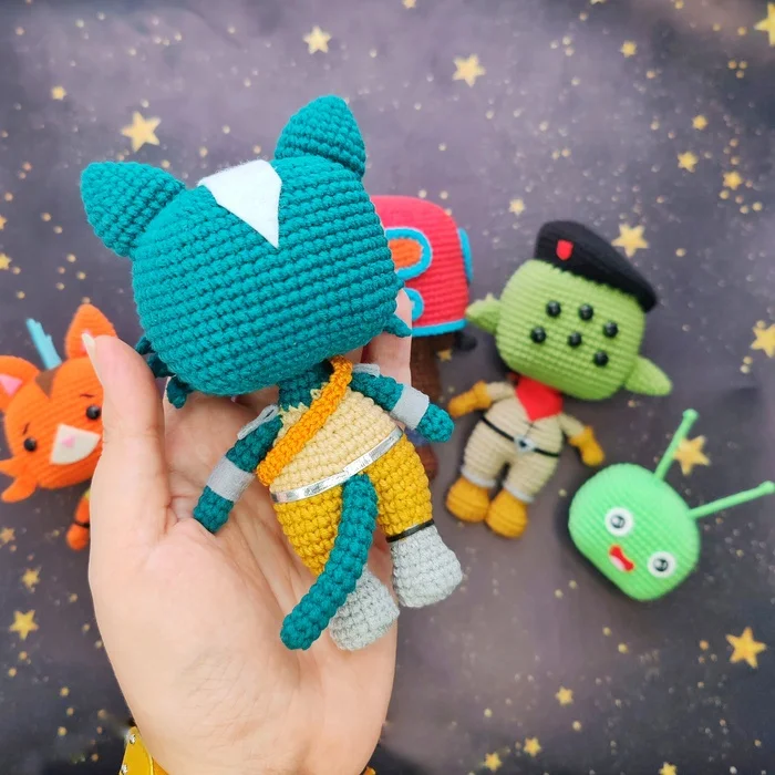 Extreme Space - My, Final Space, Knitted toys, Amigurumi, Needlework without process, Animated series, Crochet, Soft toy, Friday tag is mine, Plush Toys, Longpost