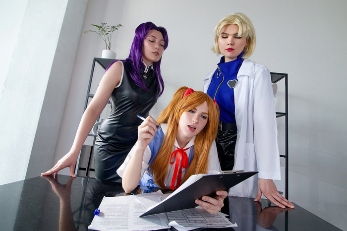    Evangelion! , , Evangelion, Misato Katsuragi, Asuka Langley, Nerv