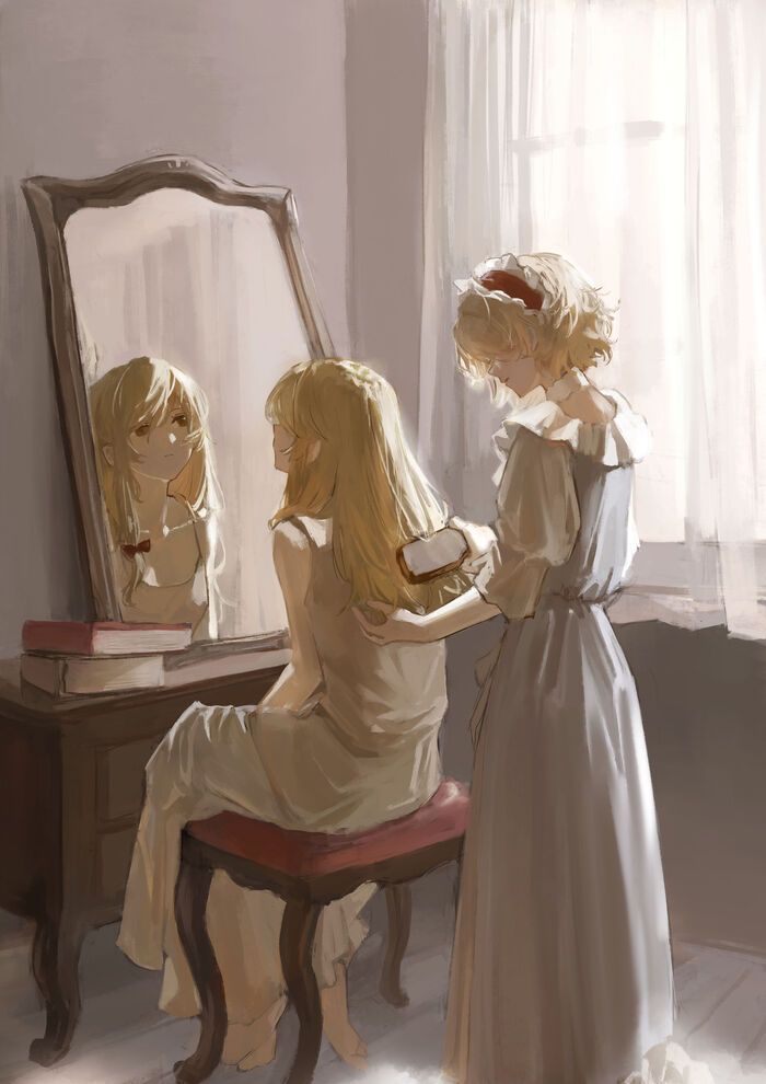    Touhou, Kirisame Marisa, Alice Margatroid, Anime Art, Game Art, , , , , 