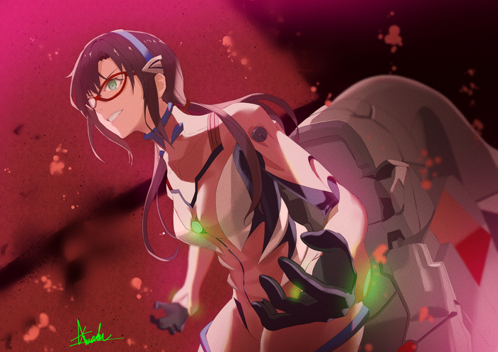   , Anime Art, Evangelion, Makinami Mari