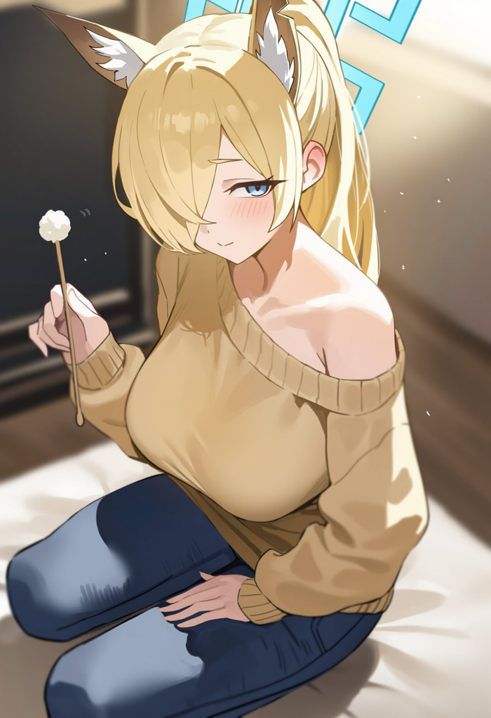  Blue Archive, Ogata Kanna, , , , Anime Art, , Animal Ears,  