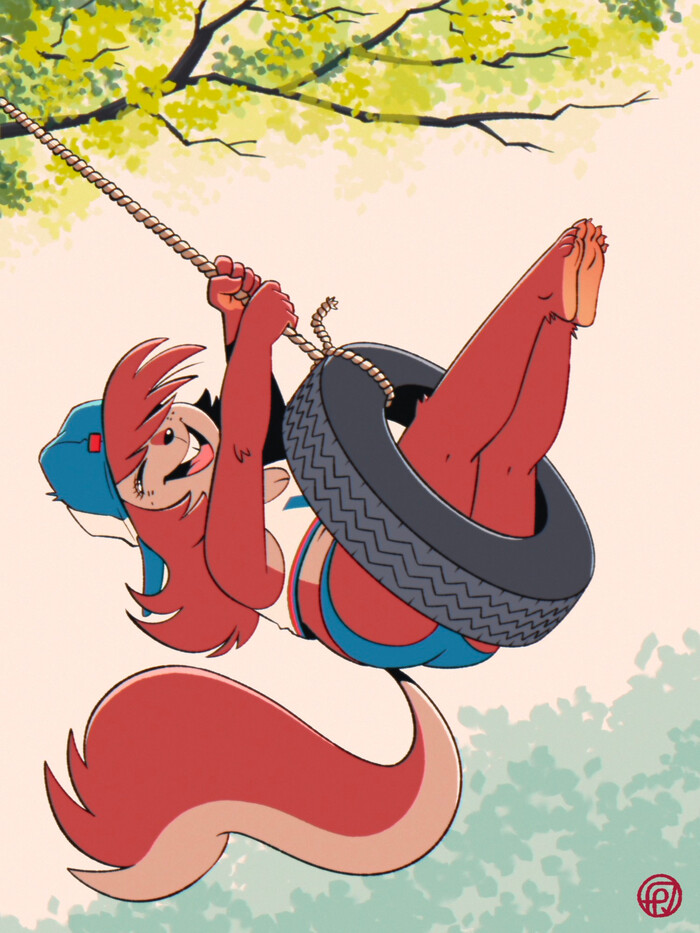 Harriet pin-up , , Fox-pop, Furry squirrel, 