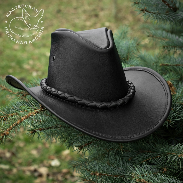 ковбойская кожаная шляпа
