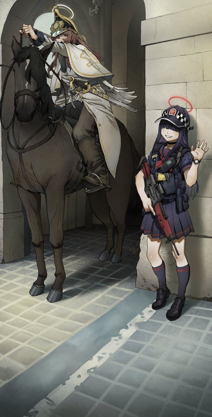     , Anime Art, , , Blue Archive, Mob-chan (Blue Archive), , 