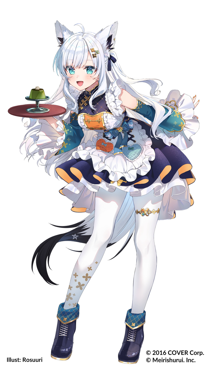   ) Anime Art, , , , Shirakami Fubuki, Rosuuri, Virtual YouTuber, Hololive, Animal Ears, , 
