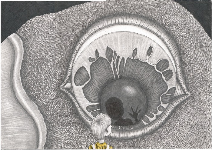 Обратная сторона (2022)/ А3/ Бумага, карандаши