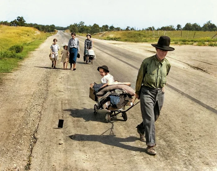 Подборка интересных и необычных фотографий из США. 20 раскрашенных фотографий ХХ века. Часть XVIII 20 век, Старое фото, США, Фотография, Колоризация, Длиннопост