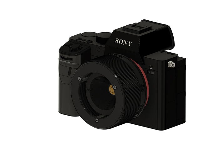 3D-модель объектива с камерой