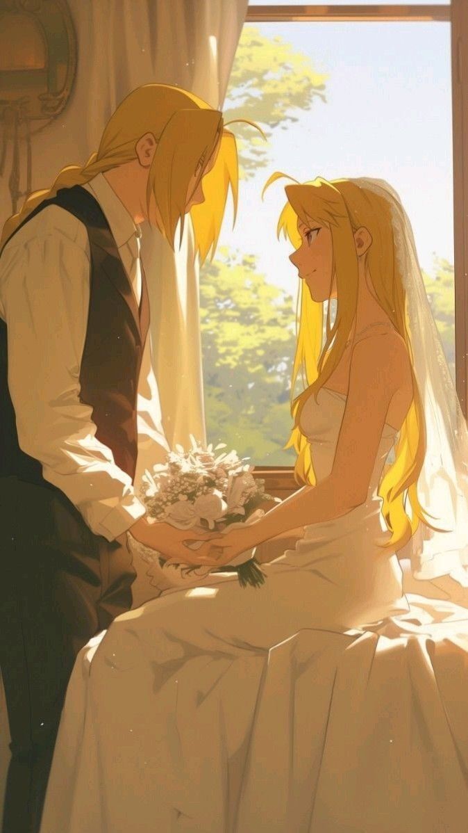    , , Anime Art, Fullmetal Alchemist, Edward Elric, Winry Rockbell,   