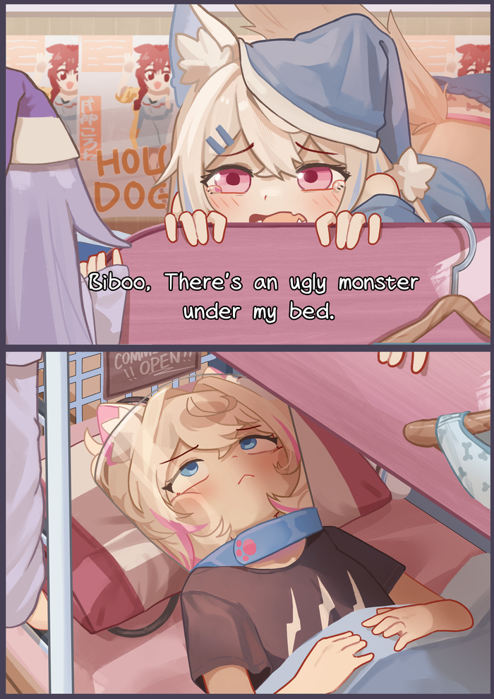     ! , Anime Art,  , Fuwawa Abyssgard, Mococo Abyssgard, Hololive, Virtual YouTuber, Animal Ears,  , , 