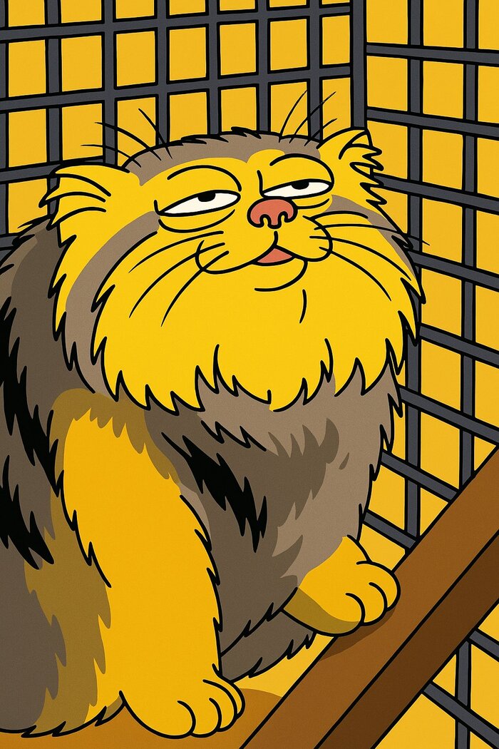 Манул в стиле Симпсонов