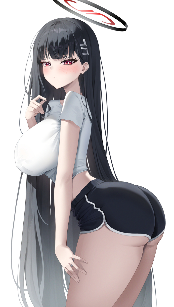 Tsukatsuki Rio #045 , Anime Art, Blue Archive, Tsukatsuki Rio, , Sideboob,  , ,  , 