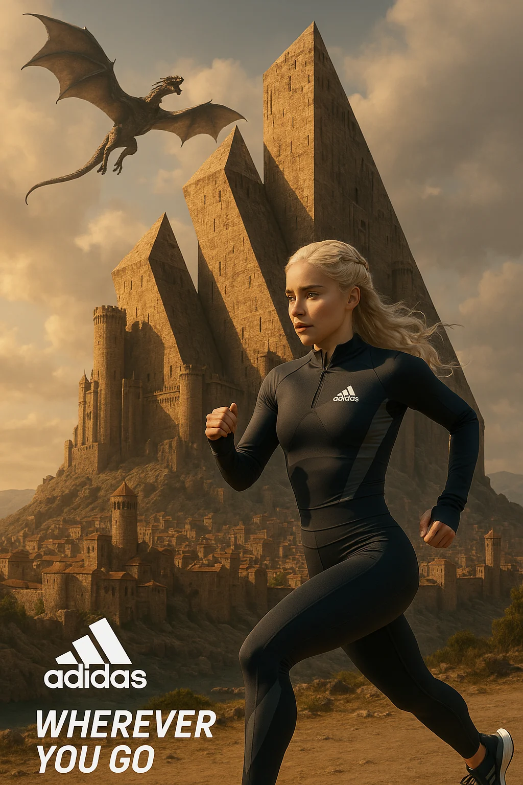 Not an advertisement - Game of Thrones, Daenerys Targaryen, Adidas, Neural network art, Sora
