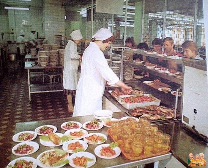 Советская столовая. СССР. 1970-е.