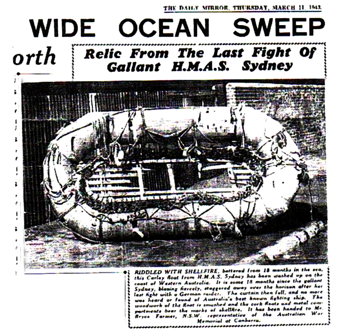 Фото плота из газет того времени