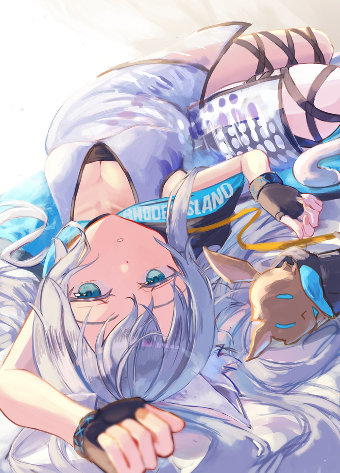  Anime Art, , Rosmontis, Arknights, Animal Ears, 