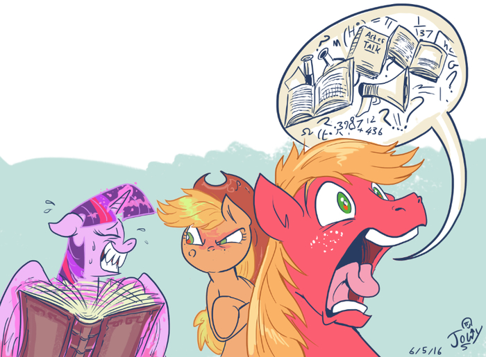 , ,  My Little Pony, Ponyart, Twilight Sparkle, Applejack, Big Macintosh, Jowybean