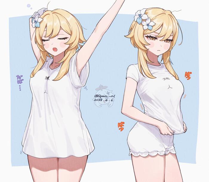 Lumine #010 , Anime Art, Genshin Impact, Lumine (Genshin Impact), 
