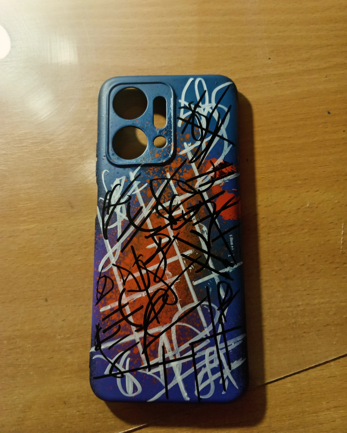 Сделал кастомный чехол для своего телефона и ещё 4 работы. Как вам? Картина, Абстракционизм, Длиннопост