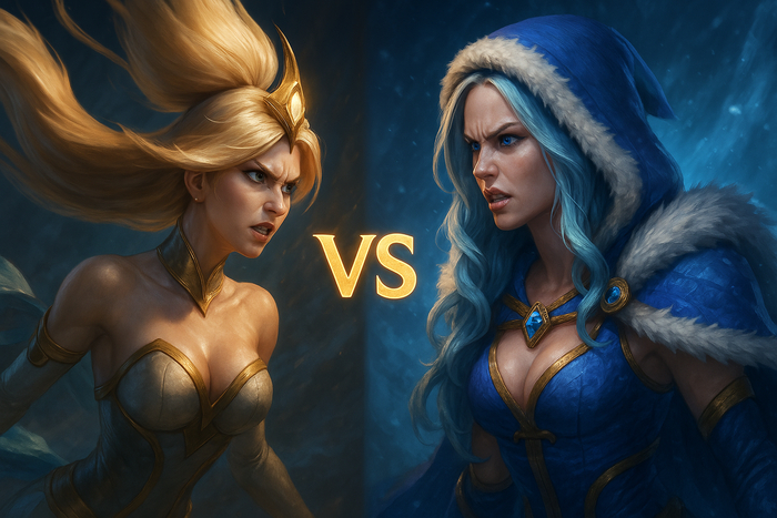 Janna (League of legends vs Crystal Maiden (Dota 2)