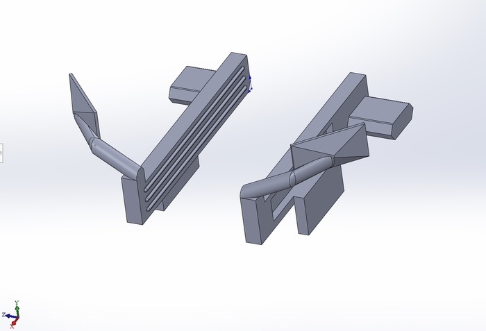 Рис. 3. 3D-геометрия боковых зеркал и распечатанные детали на 3D-принтере для восстановления саратовской модели ВАЗ-2121 «Нива»