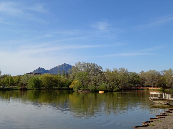 На заднем плане виден Бештау