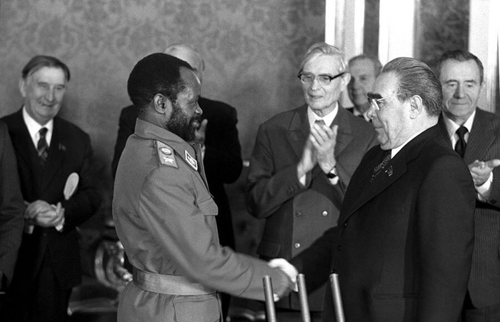 Жан Бедель Бокасса и Л.И. Брежнев.