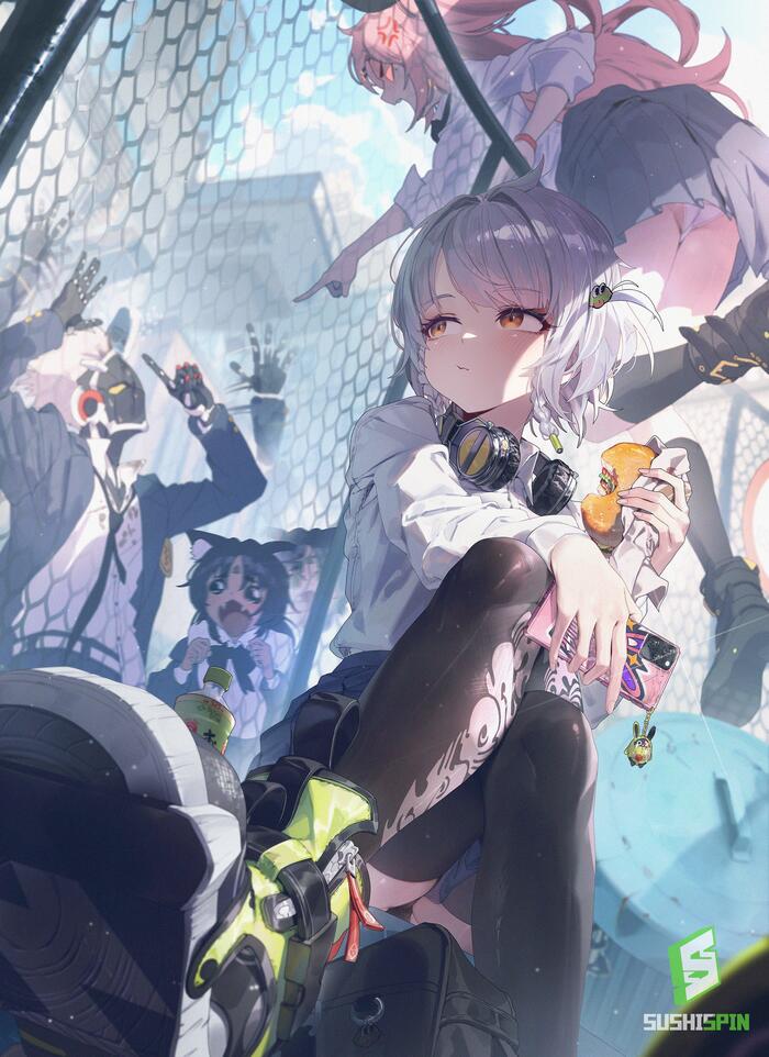  , Anime Art, Zenless Zone Zero, Anby Demara (zzz), Nicole Demara (zzz), Nekomiya Mana (zzz), Billy Kid (zzz), , ,  , , , , , Animal Ears, 