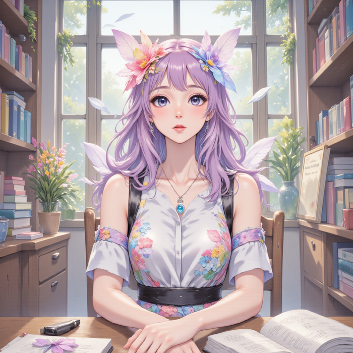 1. Милая девушка в школе