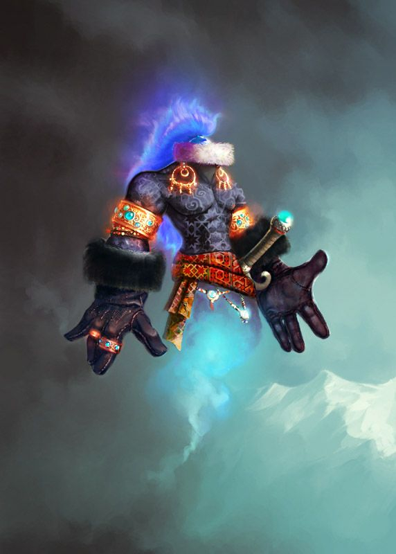 Султаны джиннов (не вполне ясно, что с руками и куда делись их лица, впрочем, возможно, так выглядят только джинны под контролем чародеев, ведь у героев-джиннов лица есть)