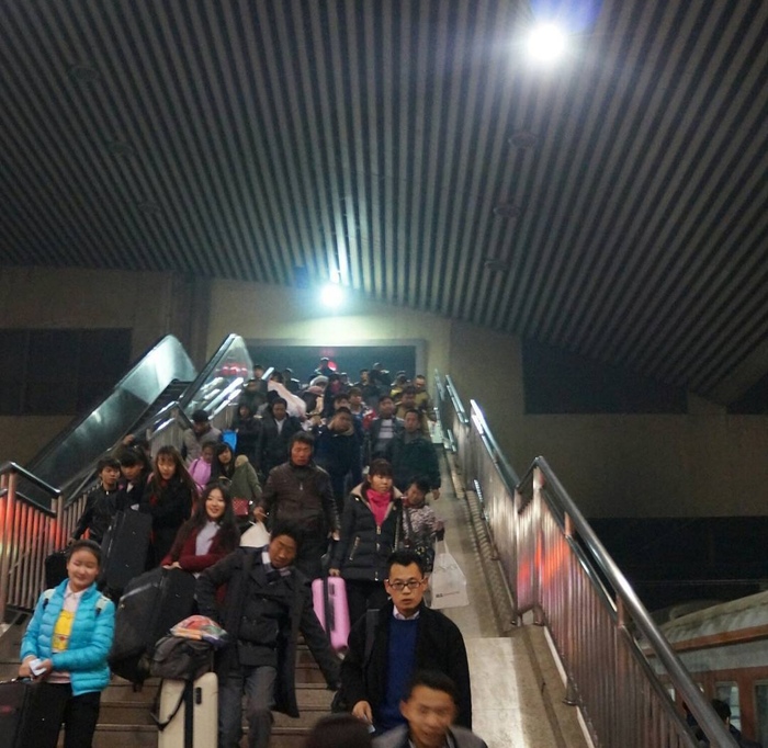 Фото, сделанное на бегу, не передаёт того количества человек, которое меня встретило.