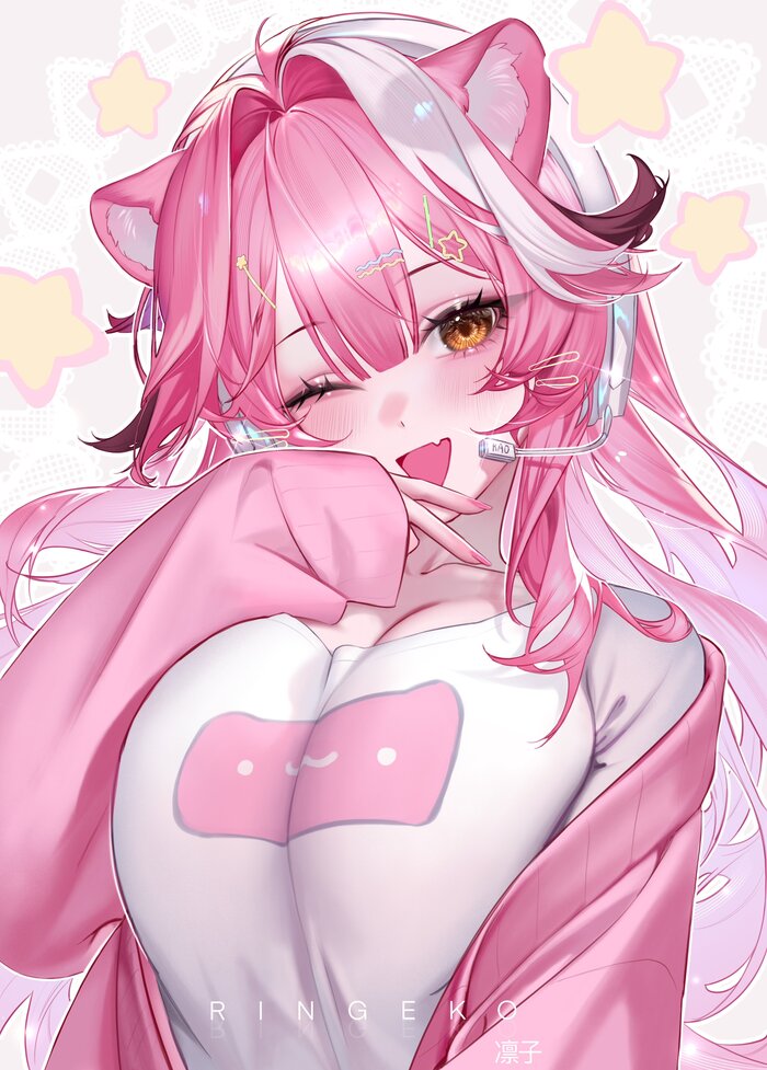 Raora Anime Art, , Hololive, Virtual YouTuber, Raora Panthera, Animal Ears, Ringeko