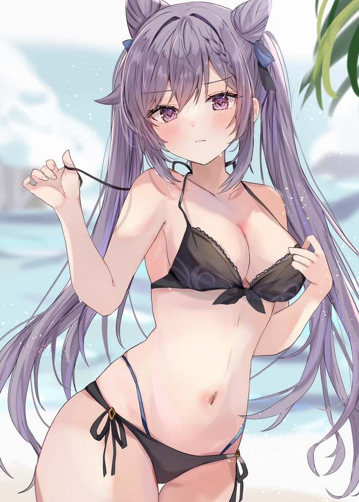 Keqing #015 , Anime Art, Genshin Impact, Keqing (Genshin Impact), , ,  , 