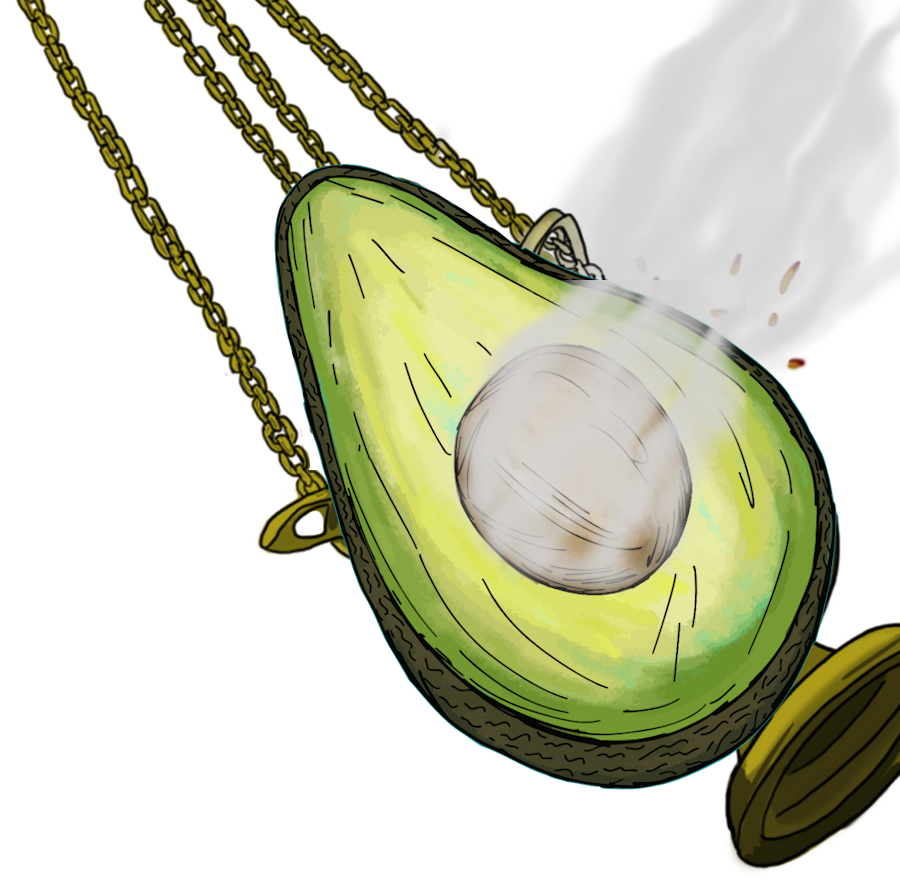 Avocado - My, Illustrations, Digital drawing, 2D, Avocado, Censer, Wordplay, Humor