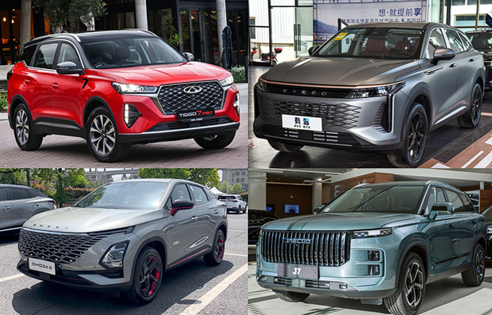 Chery Tiggo, Omoda 5, Exeed RX и Jaecoo J7 - самые популярные модели из разных линеек Chery.