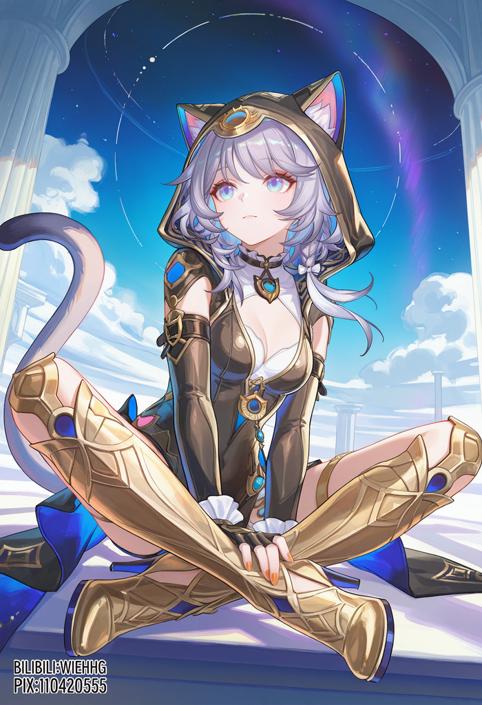  Anime Art, Honkai: Star Rail, Cipher (Honkai: Star Rail), Animal Ears, ,  