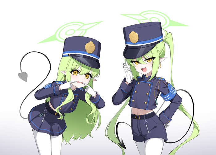    uooohhh , Anime Art, Blue Archive, Tachibana Nozomi, Tachibana Hikari