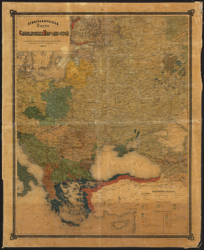 Этнографическая карта славянских народностей, 1867 г