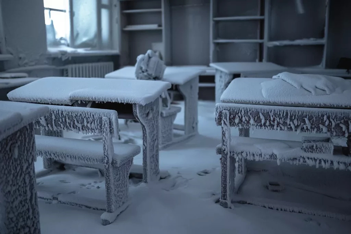 Класс в заброшенной школе