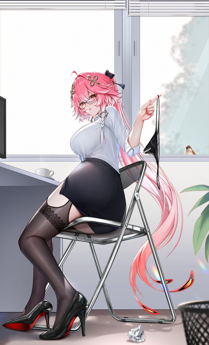 Changli Anime Art, Wuthering Waves, Changli (Wuthering Waves), Office lady, 