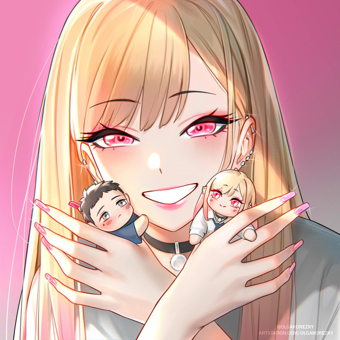  Anime Art, , Sono Bisque Doll wa Koi wo Suru, Marin Kitagawa, Wakana Gojou