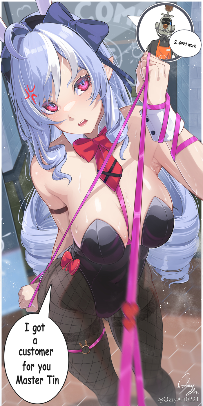 Vivian Anime Art, Zenless Zone Zero, Vivian (zzz), Rabbit hole (vocaloid), Bunnysuit, , 