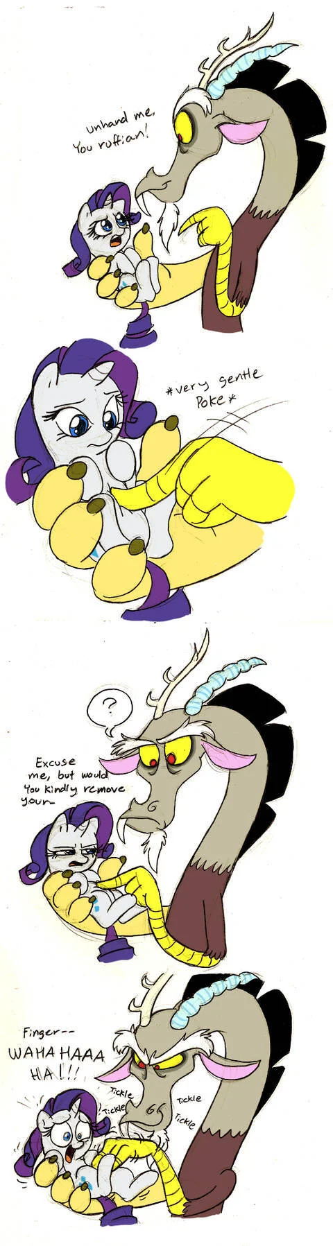 Discord decided to check if the ponys chirp, but he regretted it later, he went deaf for a week, and his ears were burnt. - My little pony, PonyArt, Rarity, Twilight sparkle, Fluttershy, Pinkie pie, Discord, Video, Short videos, Longpost