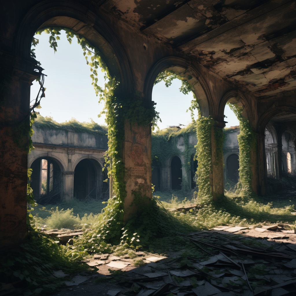 Art from neural network - 215 - My, Neural network art, Нейронные сети, Artificial Intelligence, Stable diffusion, Images, Phone wallpaper, Building, Ruin