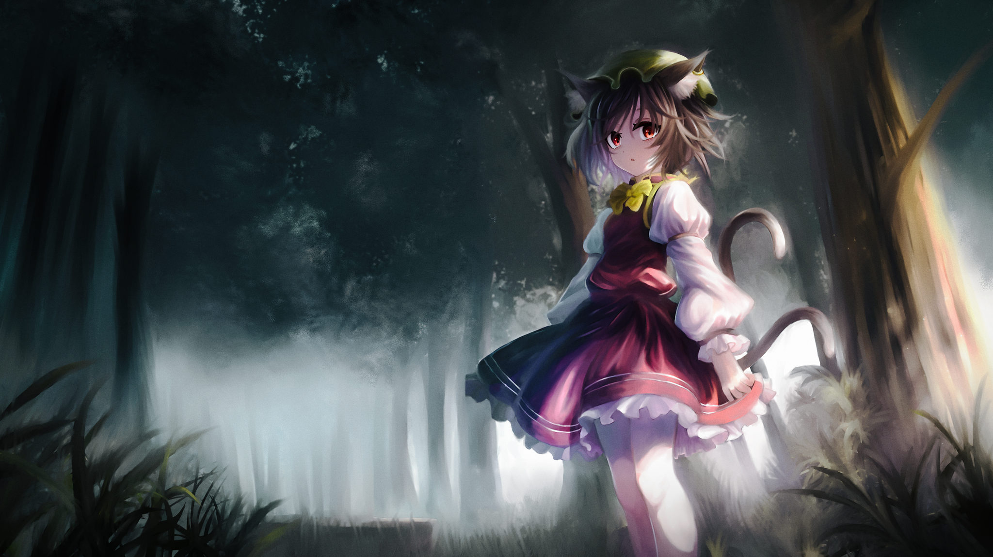 Chen - Touhou, Chen (Touhou), Animal ears, Anime art, Game art, Anime, Games