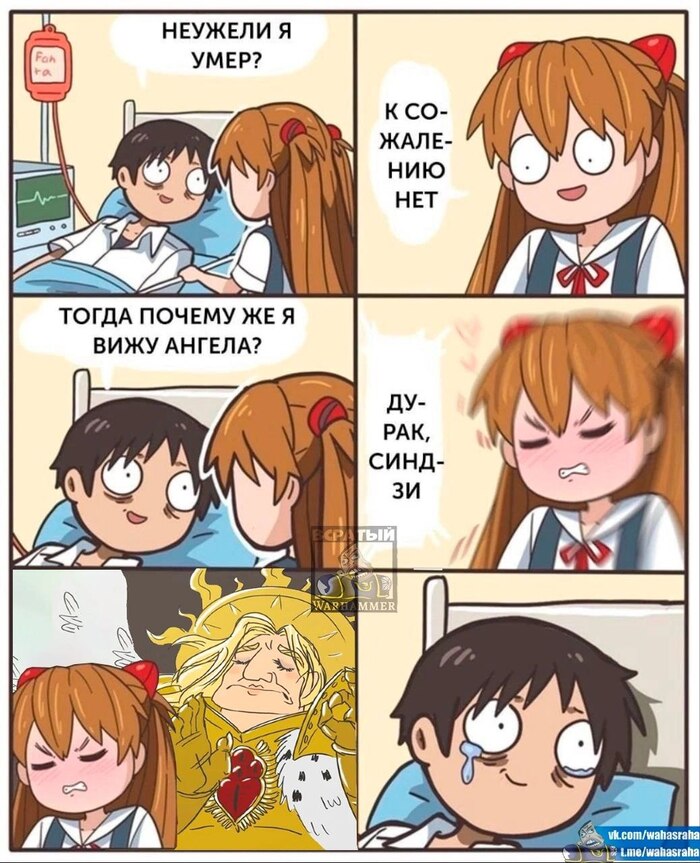 Evangelion+Warhammer 4000 Warhammer 40k, Evangelion,  , ,  , Sanguinius, Asuka Langley, Shinji Ikari,  ()
