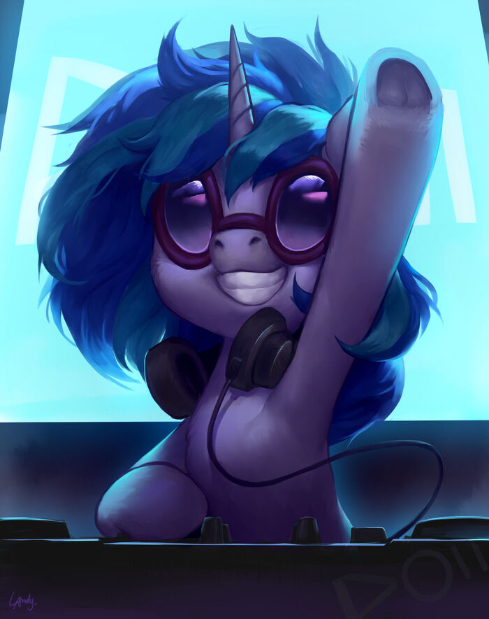 Dj Pon3 My Little Pony, Ponyart, Vinyl Scratch, La-ndy